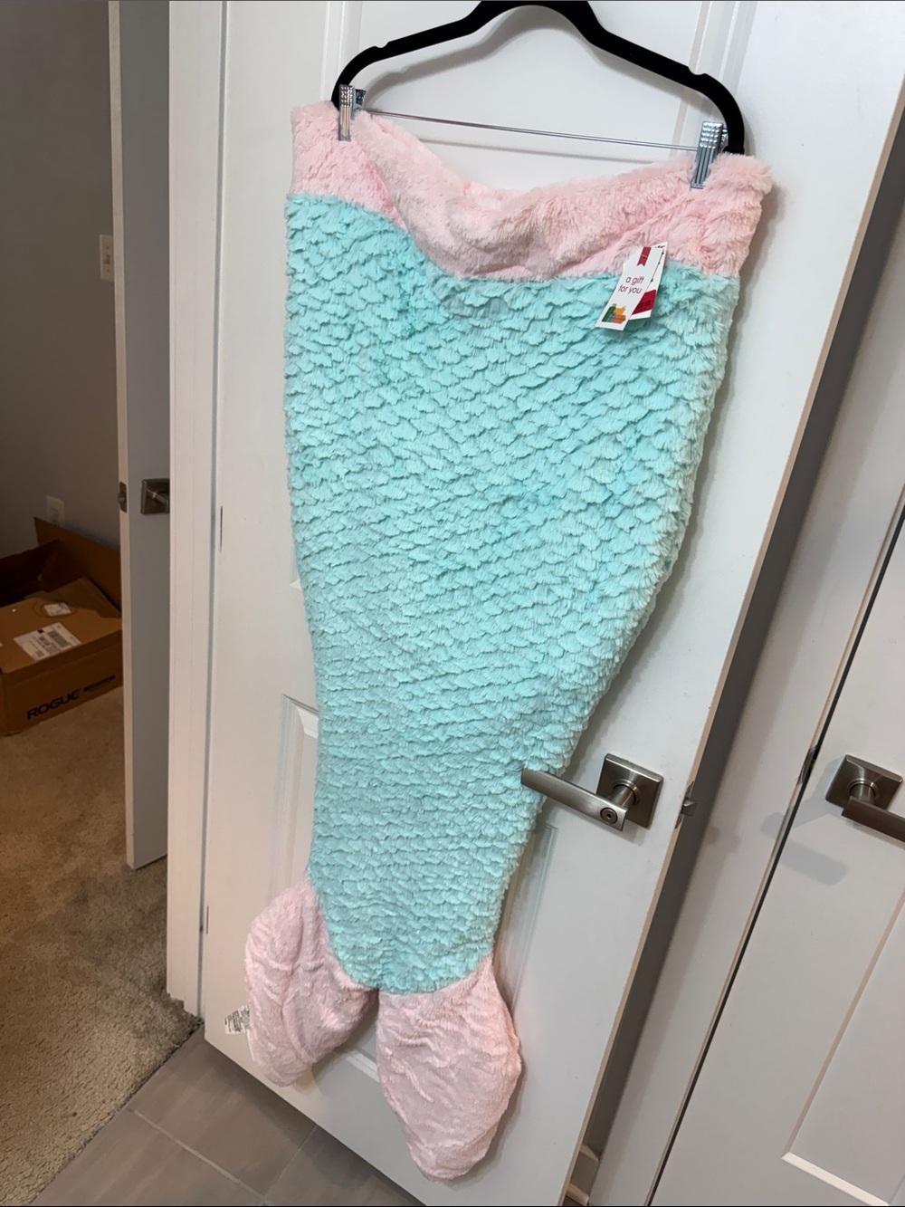 Cozy Mermaid Tail Blanket/sleeping Bag - Mint and Light Pink
